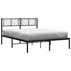 Avis Maison Chic Lit adulte - Cadre de lit métal avec tête de lit,Structure du lit Contemporain pour chambre noir 120x190 cm -MN50498