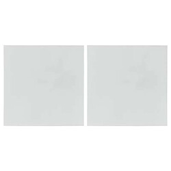 Lot de 2 Miroirs Adhésifs Carré 40x40cm Argent 