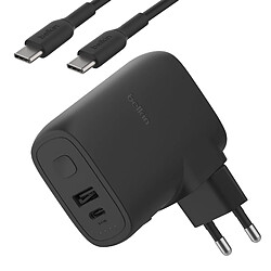 Belkin Chargeur de Voyage 25W avec Batterie Externe intégrée 5000mAh Compact Noir