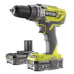 RYOBI Pack Perceuse-visseuse a percussion sans fil + 2 Batteries - 18V - 2Ah 