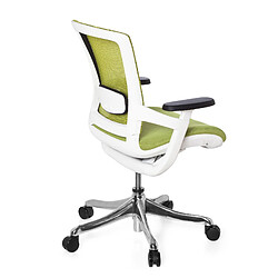 Hjh Office Siège de bureau SKATE STYLE, assise en tissu vert/ dossier en tissu maille vert / cadre blanc pas cher