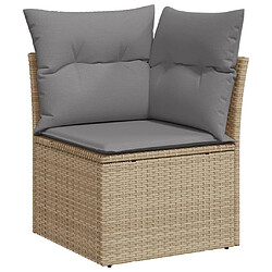 Avis vidaXL Salon de jardin avec coussins 5pcs mélange beige résine tressée