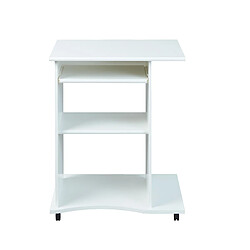 Alter Mini bureau à roulettes, en stratifié blanc, cm, 80x50x75