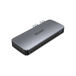 Unitek S1224A Disque SSD Externe 4000Go M.2 10Go/s Double USB-A Échangeur Thermique en Aluminium Gris