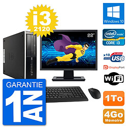 PC HP Compaq 6200 Pro SFF Ecran 22" i3-2120 RAM 4Go Disque 1To Windows 10 Wifi · Occasion 