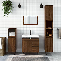 vidaXL Armoire de bain chêne marron 65x33x60 cm bois d'ingénierie 