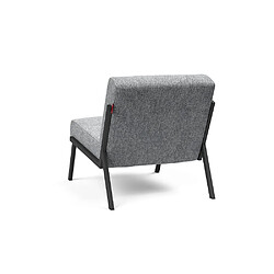 Inside 75 Chaise VIKKO pieds métal noir Tissu twist Granite pas cher