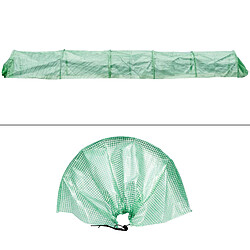 Ecd Germany tunnel en feuille 300x55x35 cm, transparent/vert, en feuille de grille PE