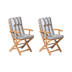 Beliani Lot de 2 chaises Bois Multicolore MAUI