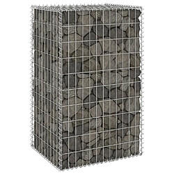 vidaXL Mur en gabion avec couvercles Acier galvanisé 60x50x100 cm