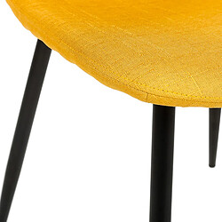 Atmosphera, Createur D'Interieur Chaise Nokas - Pied en métal - Jaune