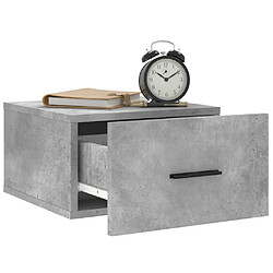 Acheter Maison Chic Table de chevet murale - Table de Nuit gris béton 35x35x20 cm