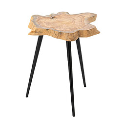 Mes Table basse tronc 50x50x55 cm en bois naturel et métal