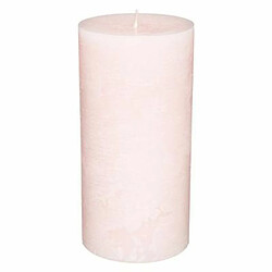 Bougie Cylindrique Rustic 14cm Rose Clair