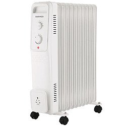 Radiateur à bain d'huile 2500w blanc - DOH-4911M.WHITE - DAEWOO