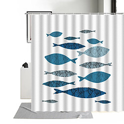 Universal Animaux de dessins animés Poissons Rideaux de douche pour enfants Étoile de mer Poissons Vue Salle de bains Rideaux de douche Décoration (60cmx90cm) 