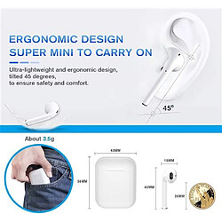 Ecouteurs TWS I12 Sans Fil Bluetooth pour iOS et Android - Blanc