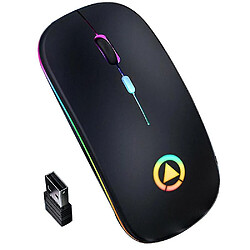 Universal Souris sans fil RVB RECHARGable Mouse Computer Maule Mause LED Mouse de jeu ergonomique Backlit pour