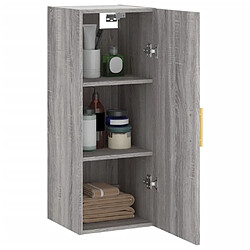 Maison Chic Armoire murale,Meuble de Rangement pour salon,cuisine sonoma gris 34,5x34x90 cm -MN20945 pas cher