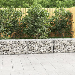 vidaXL Mur en gabion avec couvercles Acier galvanisé 300 x 50 x 50 cm