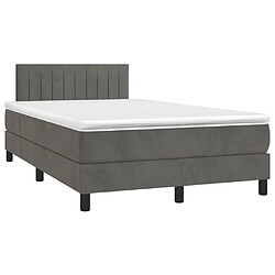 Avis Sommier à lattes LED,Cadre à lattes de lit avec matelas pour Adulte Gris foncé 120x200 cm -MN18703