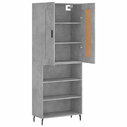 Acheter Maison Chic Buffet,Meuble de Rangement,commode pour salon,Cuisine Gris béton 69,5x34x180 cm Bois d'ingénierie -MN42688