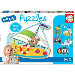 Educa Borras Puzzles Véhicules pour bébés - 5 puzzles (EDU18059) 