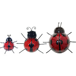 Origen Coccinelles décoratives en métal (Lot de 3). Coccinelles décoratives en métal (Lot de 3)