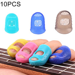 Wewoo 10 PCS guitare ukulélé à cordes instrument doigt protecteur anti-douleur Cap dans la livraison aléatoire de couleur Taille: L