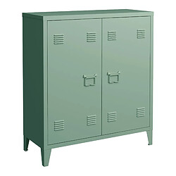 Helloshop26 Casier de bureau armoire meuble de rangement pour bureau atelier chambre acier de bureau métallique à 2 portes 90 x 80 x 33 cm vert pastel mat 03_0006342 