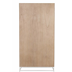 Acheter Inside 75 Armoire MOUNIE 2 portes Motifs chevron naturel clair / Pieds métal blanc