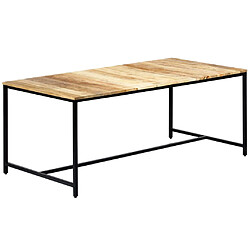 vidaXL Table à manger 180x90x75 cm Bois de manguier massif brut