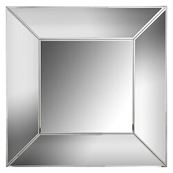 Vivenla Miroir mural ultra design carré avec contour biseauté effet 3D L. 40 x P. 40 x H. 4 cm collection SERRE 