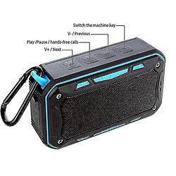 Avis Universal YYH-Blue portable imperméable Bluetooth haut-haut-parleur USB Support AUX TF Radio Subwoofer