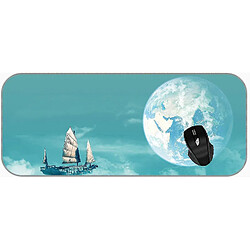 Universal (750x300x3) Grand jeu de souris de jeu îlot îlot voilier Sunset Sunset Ocean Surf Cousé bords mince