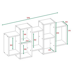 Acheter ÉTAGÈRES MURALES BILBAO 7.0 ÉTAGÈRES MURALES CHÊNE ARTISAN