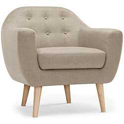 Paris Prix Fauteuil Scandinave Tissu Lopy 78cm Beige 