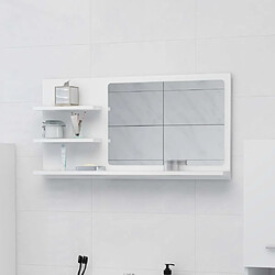 Maison Chic Miroir moderne de salle de bain,Décoration Miroir mural Bain Blanc 90x10,5x45 cm Aggloméré -MN98098