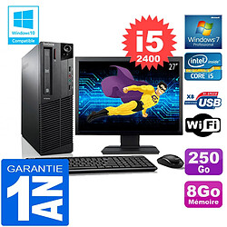 PC Lenovo M92p SFF Core I5-2400 Ram 8Go Disque 250 Go Wifi W7 Ecran 27" · Occasion 