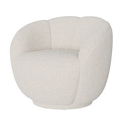 Rendez Vous Deco Fauteuil Ysé en tissu bouclé blanc