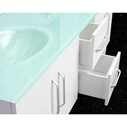 Simba MEUBLE SALLE DE BAIN DOUBLE VASQUE LUXE 150cm Mod. WHITE ICE