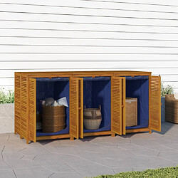 vidaXL Boîte de rangement de jardin 210x87x104 cm bois massif d'acacia 