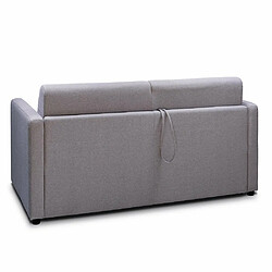 Inside 75 Canapé CanapExpress GRANDIOSE matelas mémory 22 cm tissu tweed gris clair