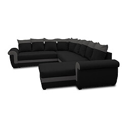 Acheter Bestmobilier Henry - canapé panoramique d'angle réversible - 7 places - convertible avec coffre - en tissu et PU