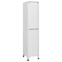 Avis vidaXL Armoire à casiers Blanc 38x40x180 cm Acier