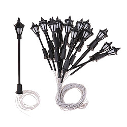 Lot de 80pcs Mini LED Lampadaire à l'Echelle N 1/150 pour Rue Jardin Train Paysage