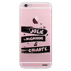 Coque iPhone 6/6S rigide transparente Jolie Mignonne et chiante Ecriture Tendance et Design Evetane