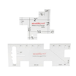 Règle de mesure 2 Pcs Règle de Mesure 2""/4"" Bricolage Tricot Loisir Créatif Outil à Main