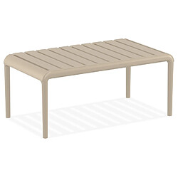 Alterego Table basse 'SIDONY XL' taupe en matière plastique SIDONY XL