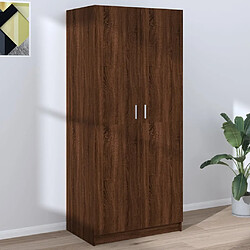 vidaXL Garde-robe Chêne marron 80x52x180 cm Bois d'ingénierie 